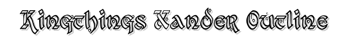 Kingthings Xander Outline font